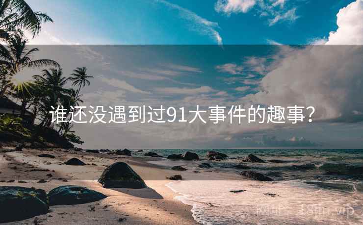 谁还没遇到过91大事件的趣事？